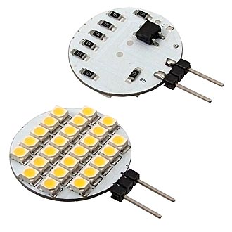 
						Лампа светодиодная G4 AC/DC 12V 24LED 3528 3Lm 1,8W WW