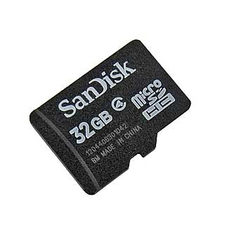 
						 MicroSD 32G Class 4 SanDisk