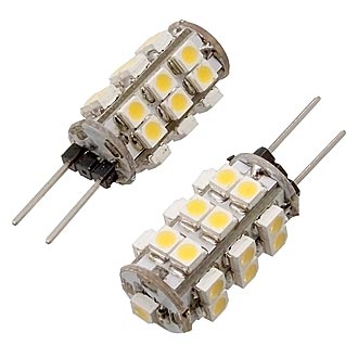 
						Лампа светодиодная G4 DC 12V 25LED 3528 3Lm 0,8W WW