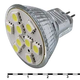 
						Лампа светодиодная MR11 A/DC12V 9LED 5050 12Lm 1,5W W
