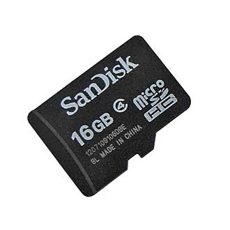 
						 MicroSD 16G Class 4 SanDisk