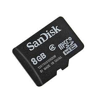 
						  MicroSD 8G Class 4 SanDisk