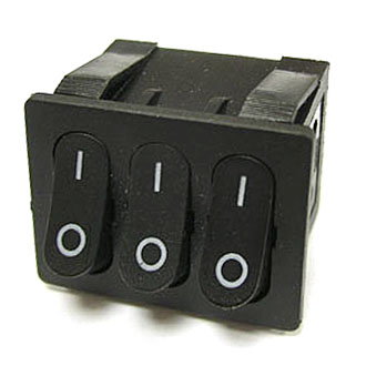 
						Клавишный переключатель RS-3101-3C on-off черный