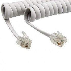 Телефонный кабель RJ11-4P4C white 2m (7*0.12)